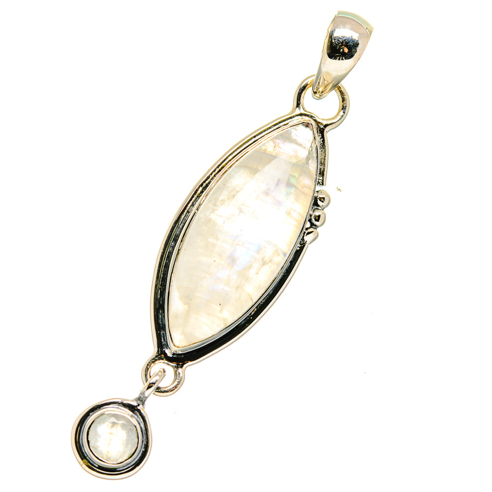 Rainbow Moonstone Pendants handcrafted by Anasilvercos - PD17862