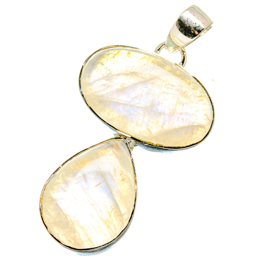 Rainbow Moonstone Pendants handcrafted by Anasilvercos - PD17870