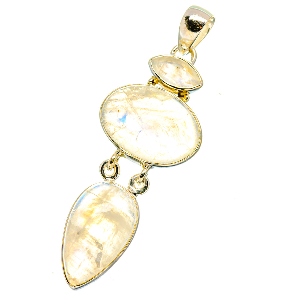 Rainbow Moonstone Pendants handcrafted by Anasilvercos - PD17871