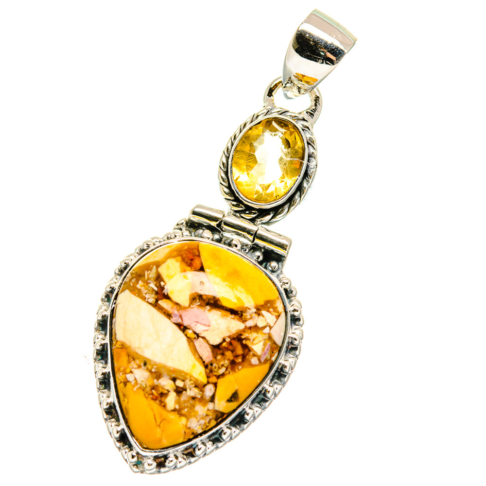 Brecciated Mookaite Pendants handcrafted by Anasilvercos - PD17873