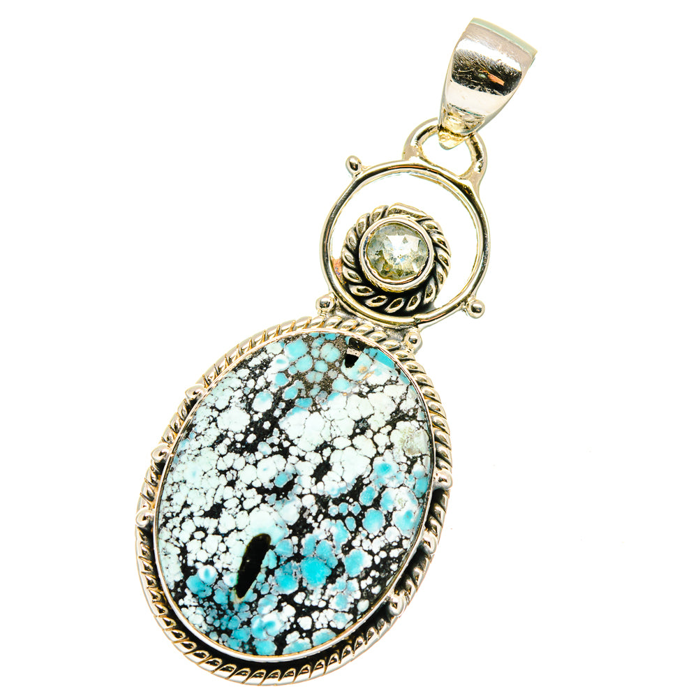 Tibetan Turquoise Pendants handcrafted by Anasilvercos - PD17905