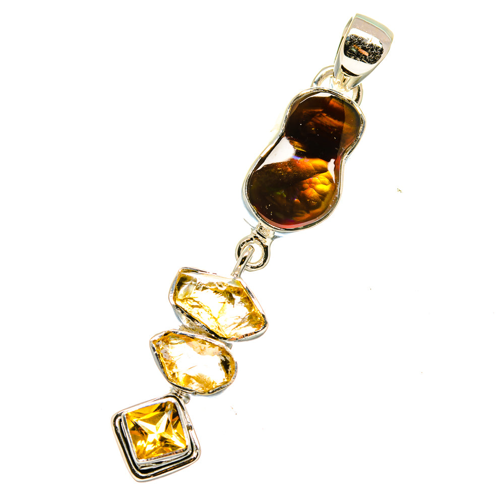 Mexican Fire Agate Pendants handcrafted by Anasilvercos - PD17912