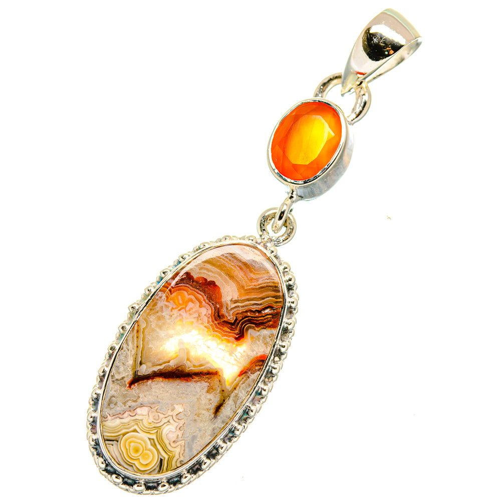 Laguna Lace Agate Pendants handcrafted by Anasilvercos - PD17916