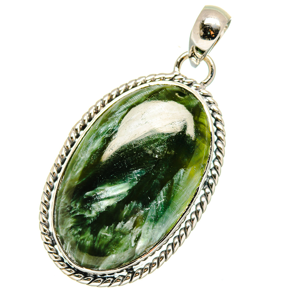 Seraphinite Pendants handcrafted by Anasilvercos - PD17929