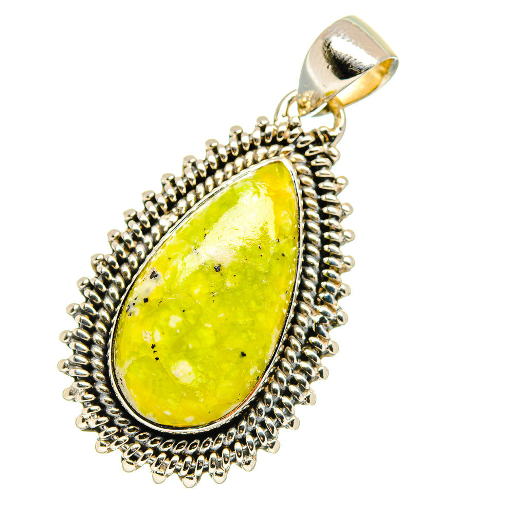 African Green Opal Pendants handcrafted by Anasilvercos - PD17933