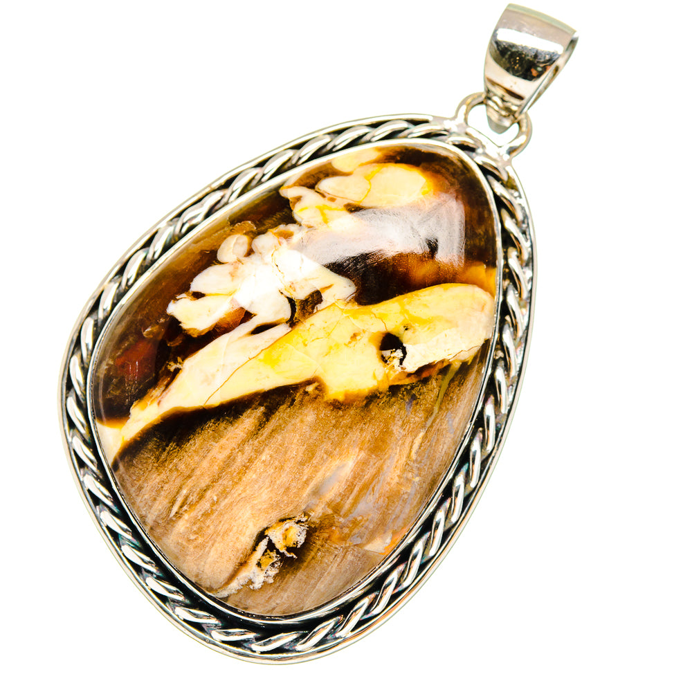 Peanut Wood Jasper Pendants handcrafted by Anasilvercos - PD17950