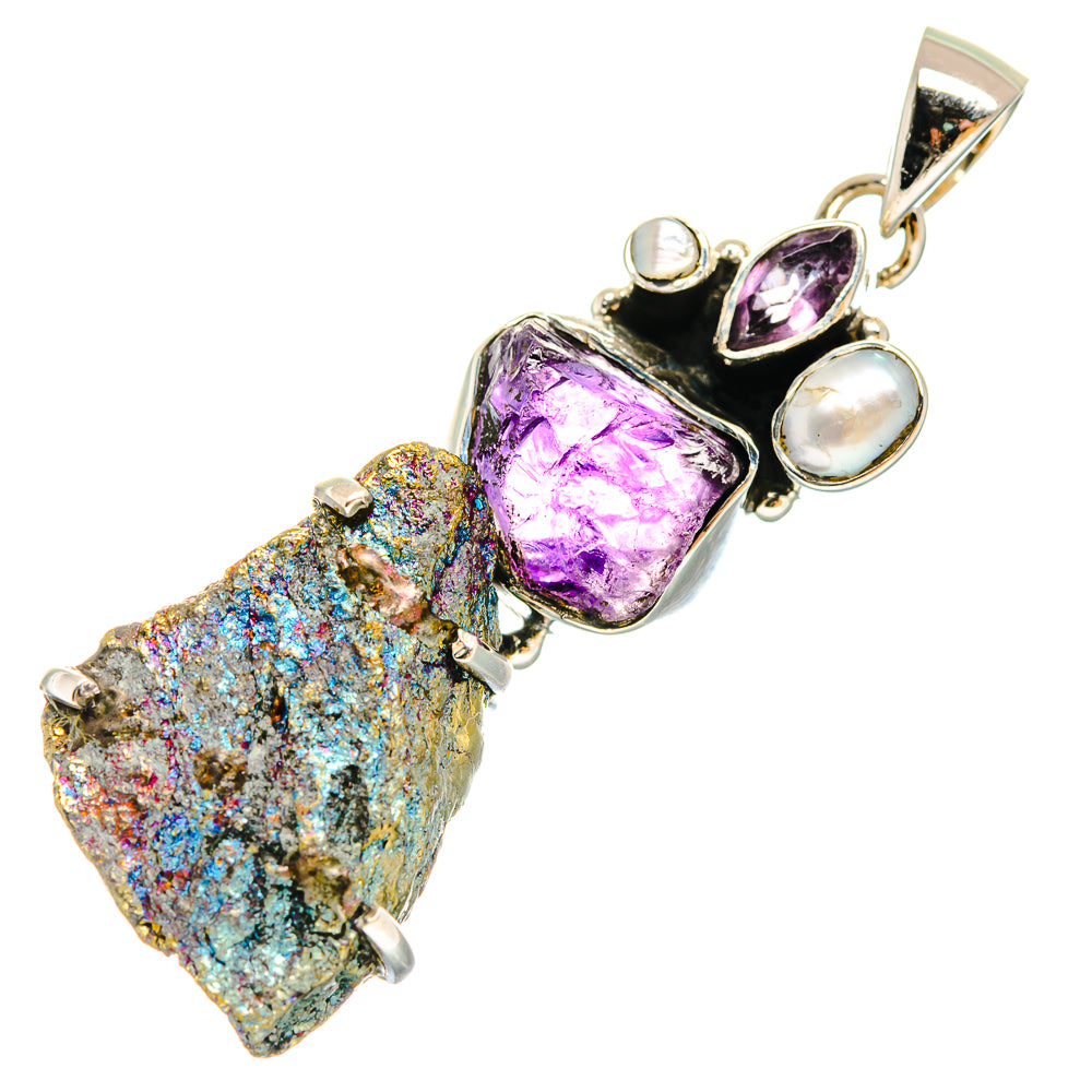 Titanium Druzy Pendants handcrafted by Anasilvercos - PD17955