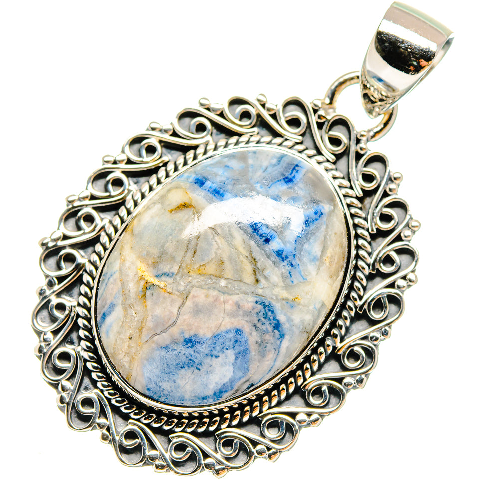 Blue Scheelite Pendants handcrafted by Anasilvercos - PD17968