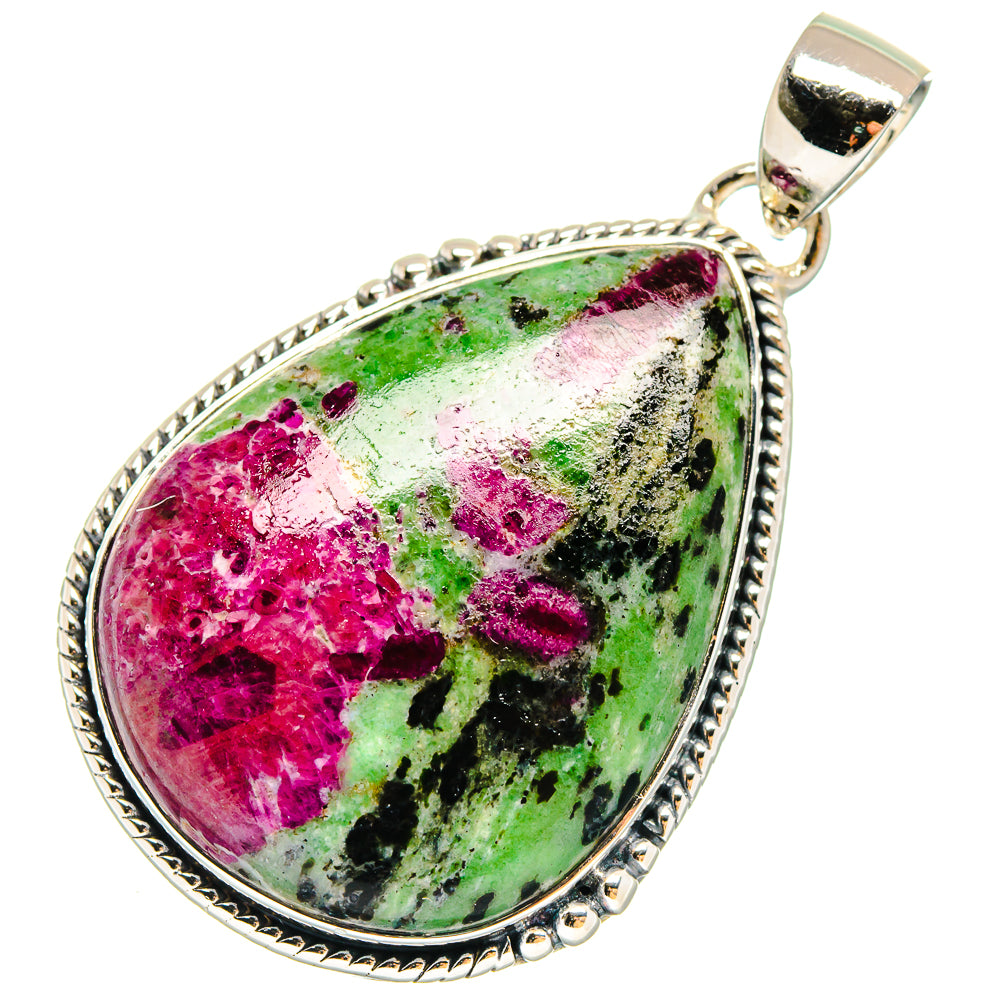Ruby Zoisite Pendants handcrafted by Anasilvercos - PD17970