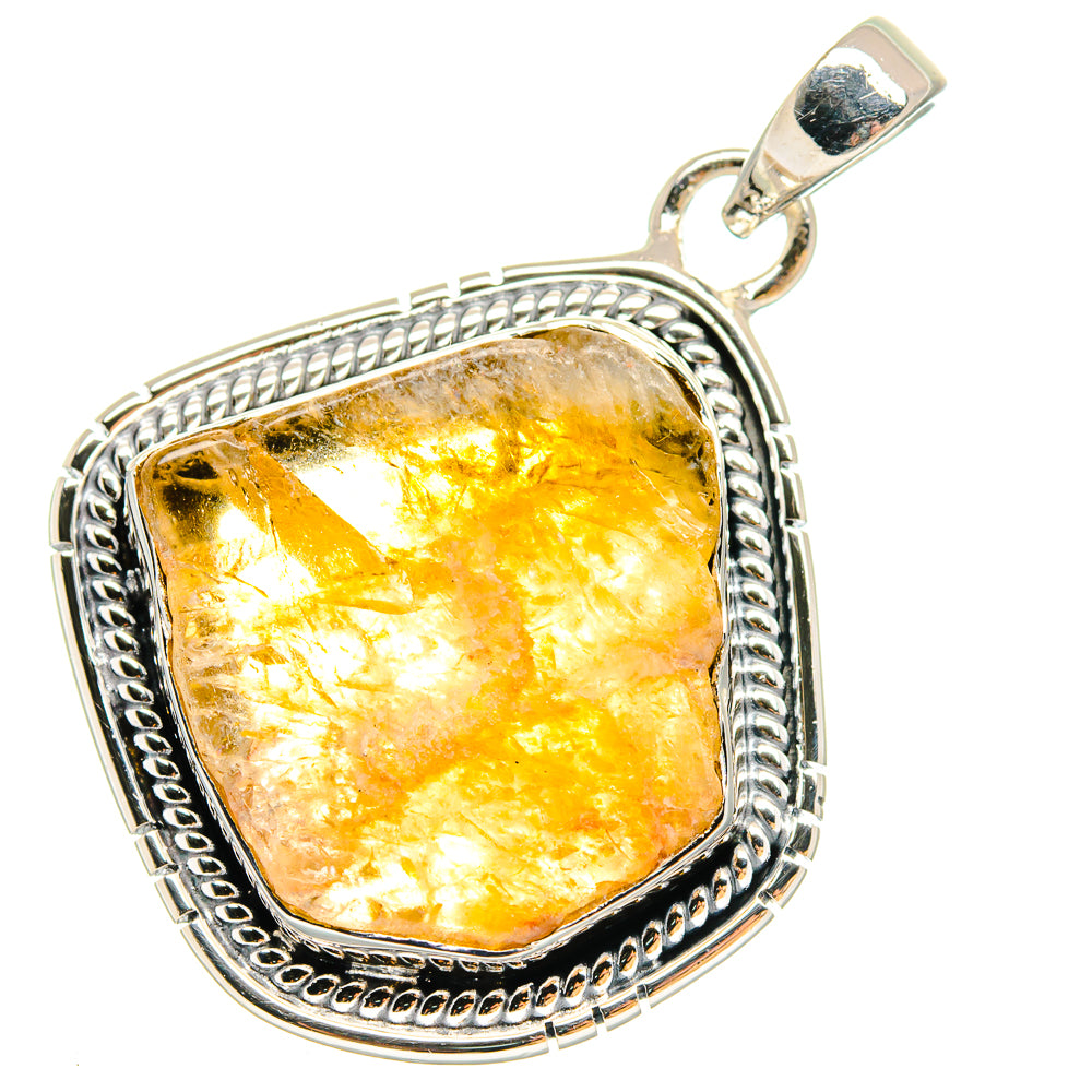 Citrine Pendants handcrafted by Anasilvercos - PD18002