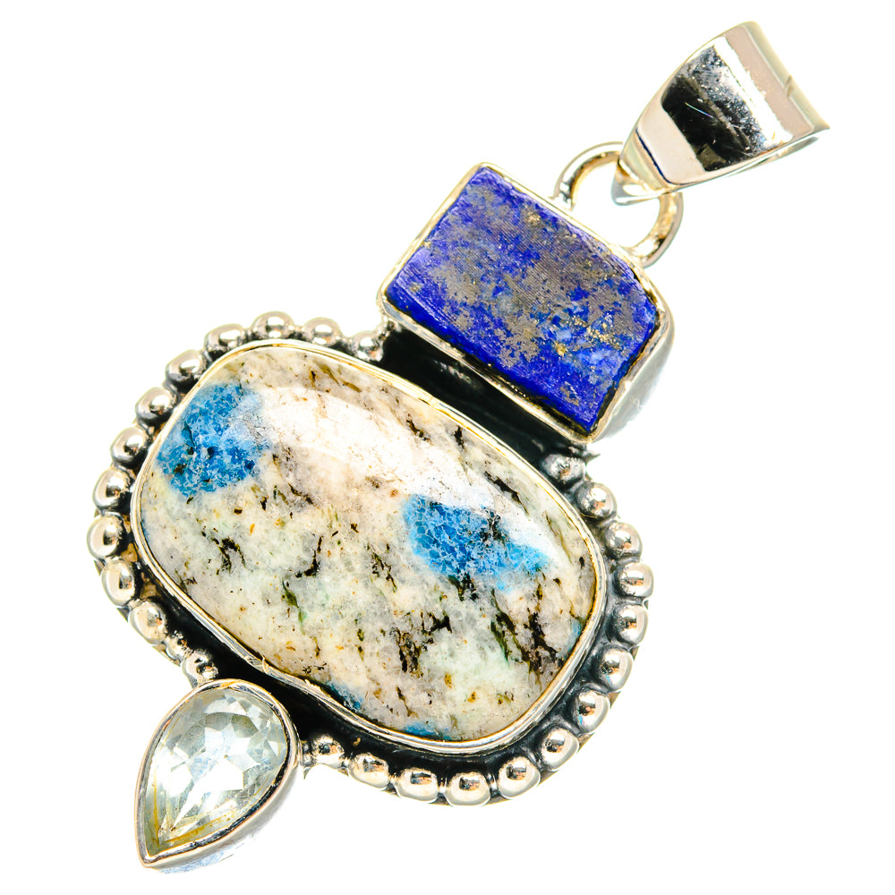 K2 Blue Azurite Pendants handcrafted by Anasilvercos - PD18029