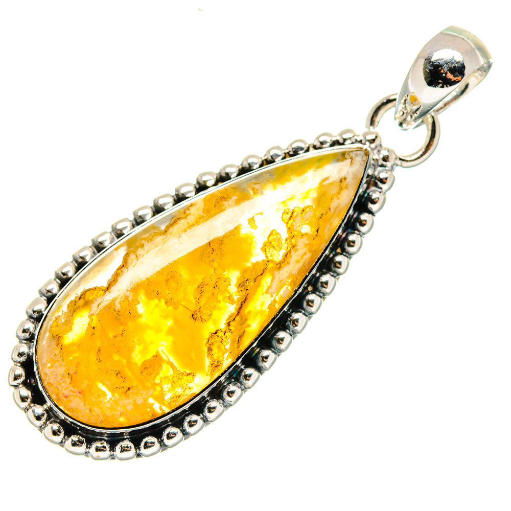 Plume Agate Pendants handcrafted by Anasilvercos - PD18056