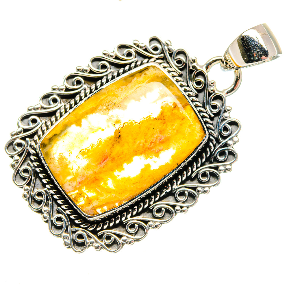 Plume Agate Pendants handcrafted by Anasilvercos - PD18064