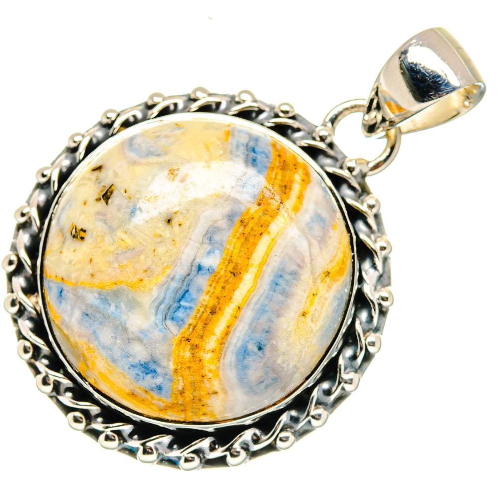Blue Scheelite Pendants handcrafted by Anasilvercos - PD18073