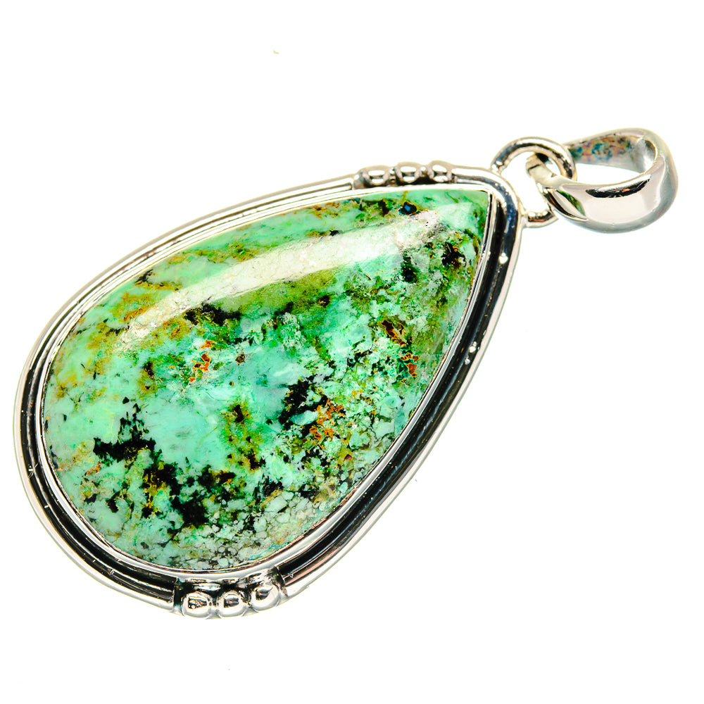 African Turquoise Jasper Pendants handcrafted by Anasilvercos - PD18080