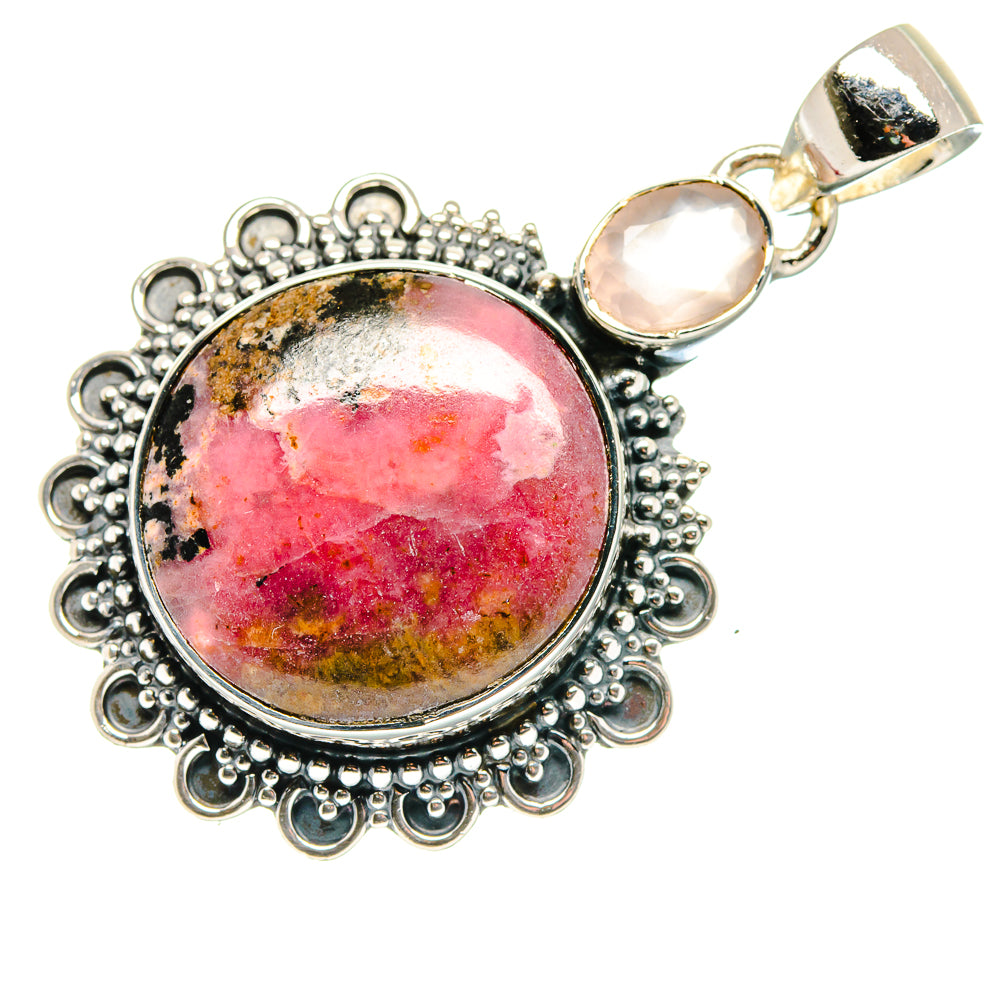Rhodonite Pendants handcrafted by Anasilvercos - PD18087
