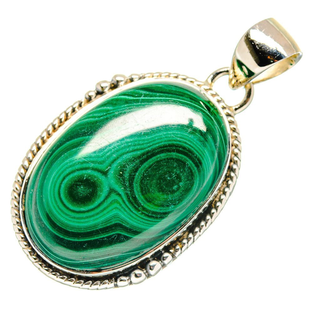 Malachite Pendants handcrafted by Anasilvercos - PD18099