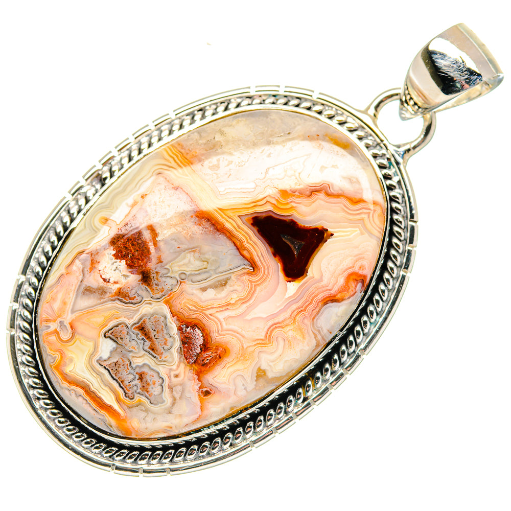 Laguna Lace Agate Pendants handcrafted by Anasilvercos - PD18104