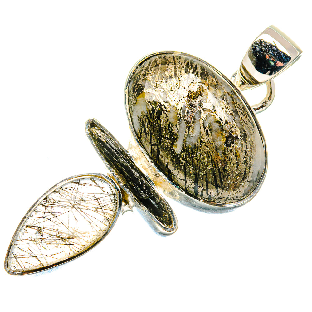 Pyrite Agate Pendants handcrafted by Anasilvercos - PD18118