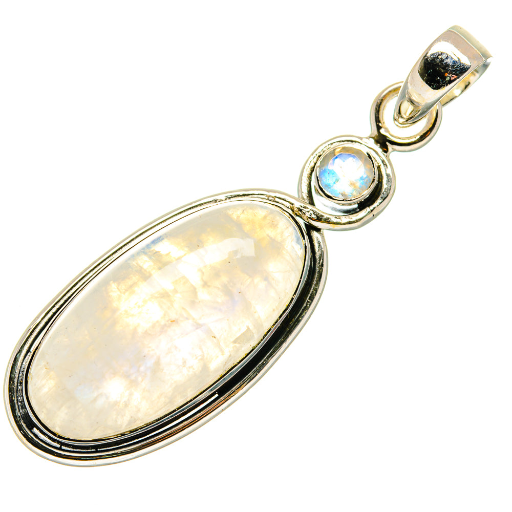 Rainbow Moonstone Pendants handcrafted by Anasilvercos - PD18119