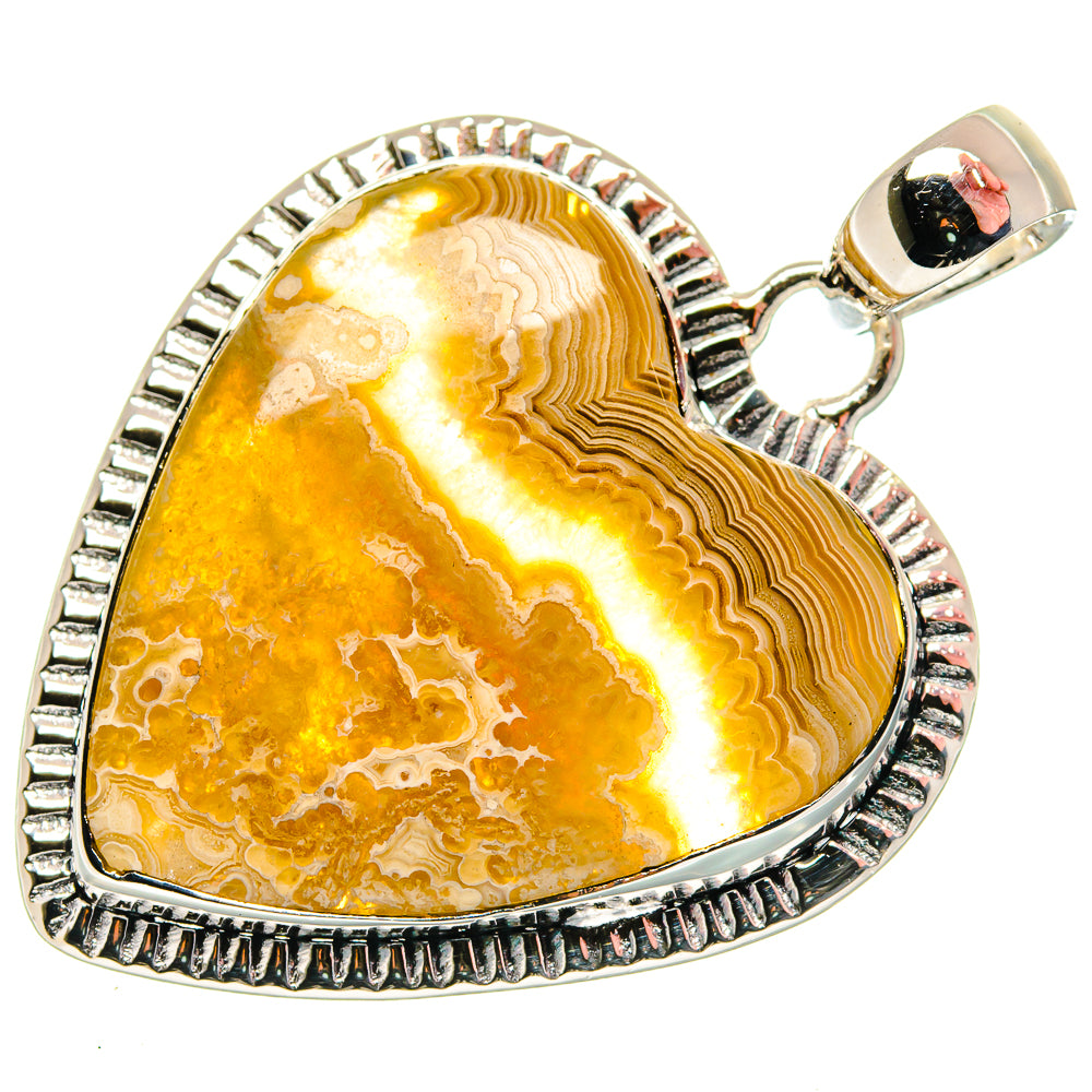 Laguna Lace Agate Pendants handcrafted by Anasilvercos - PD18153
