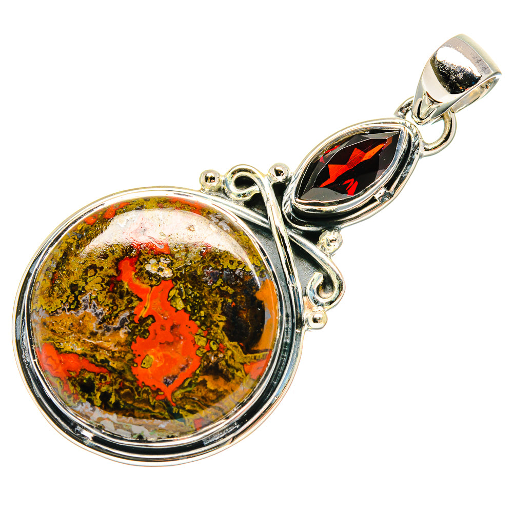 Morocco Agate Pendants handcrafted by Anasilvercos - PD18160