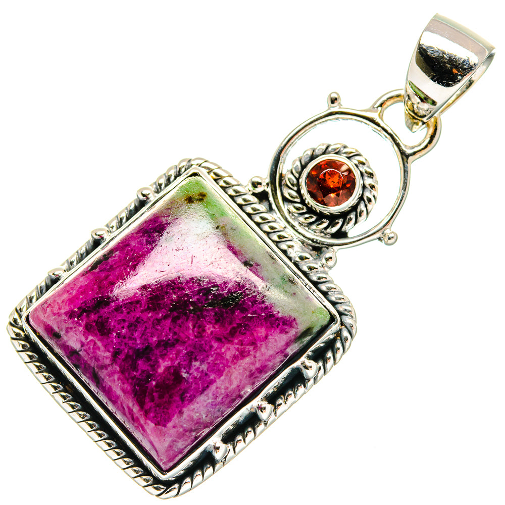 Ruby Zoisite Pendants handcrafted by Anasilvercos - PD18161