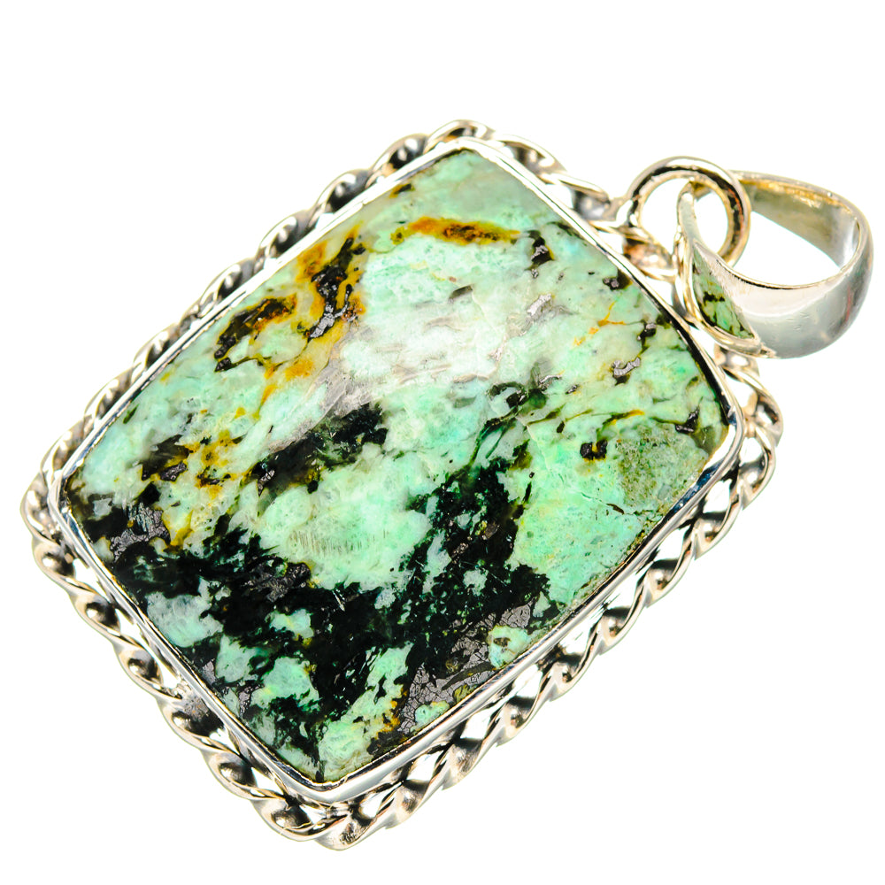African Turquoise Jasper Pendants handcrafted by Anasilvercos - PD18166