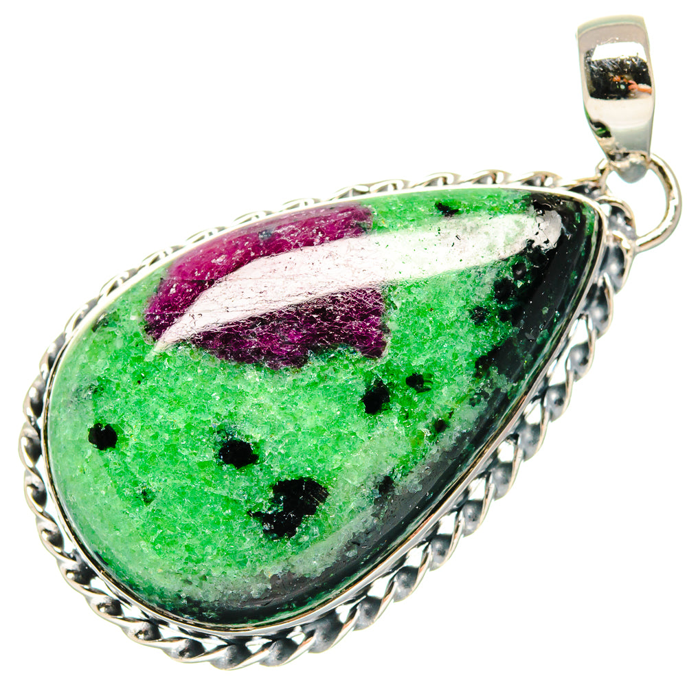 Ruby Zoisite Pendants handcrafted by Anasilvercos - PD18171