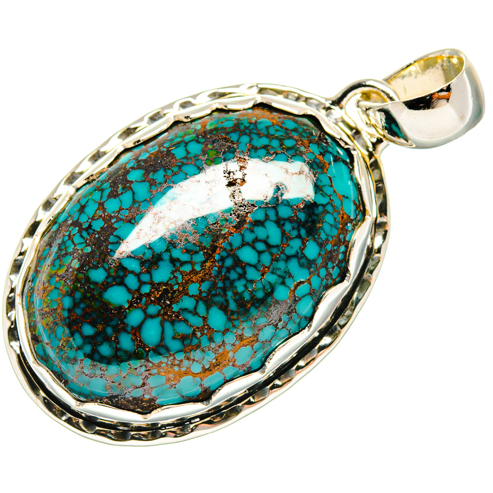 Tibetan Turquoise Pendants handcrafted by Anasilvercos - PD18172