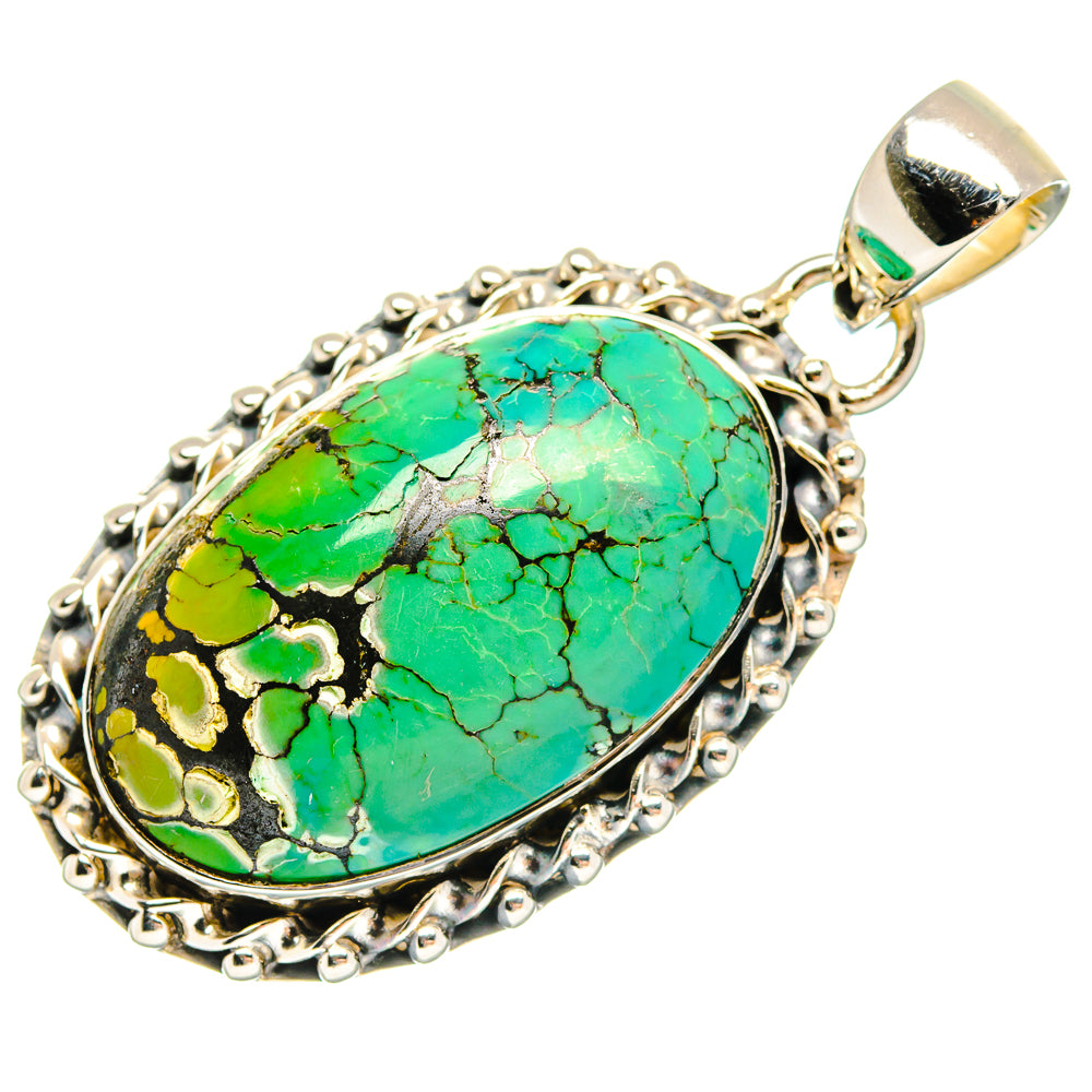 Tibetan Turquoise Pendants handcrafted by Anasilvercos - PD18181