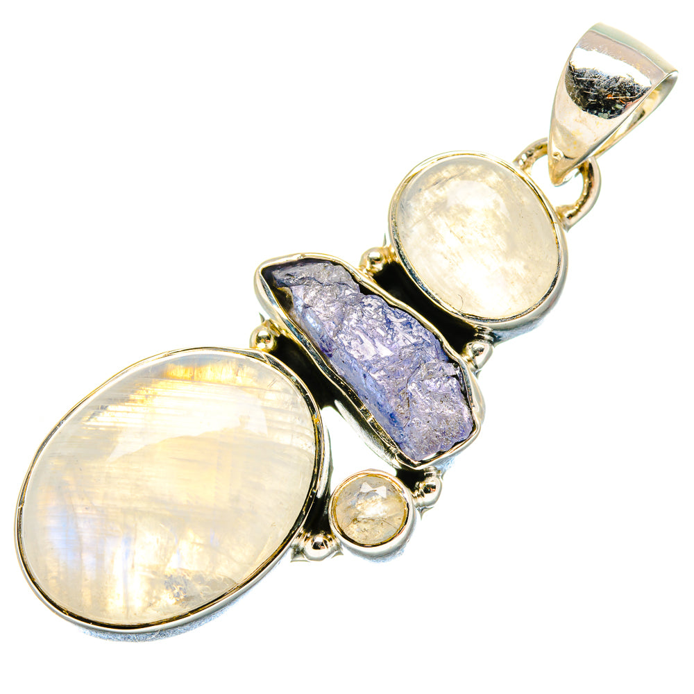 Rainbow Moonstone Pendants handcrafted by Anasilvercos - PD18184