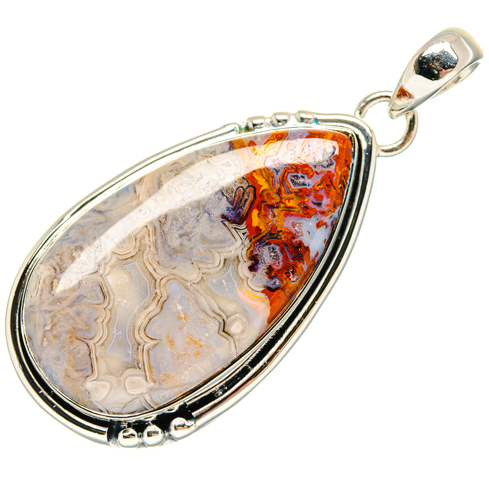 Laguna Lace Agate Pendants handcrafted by Anasilvercos - PD18185