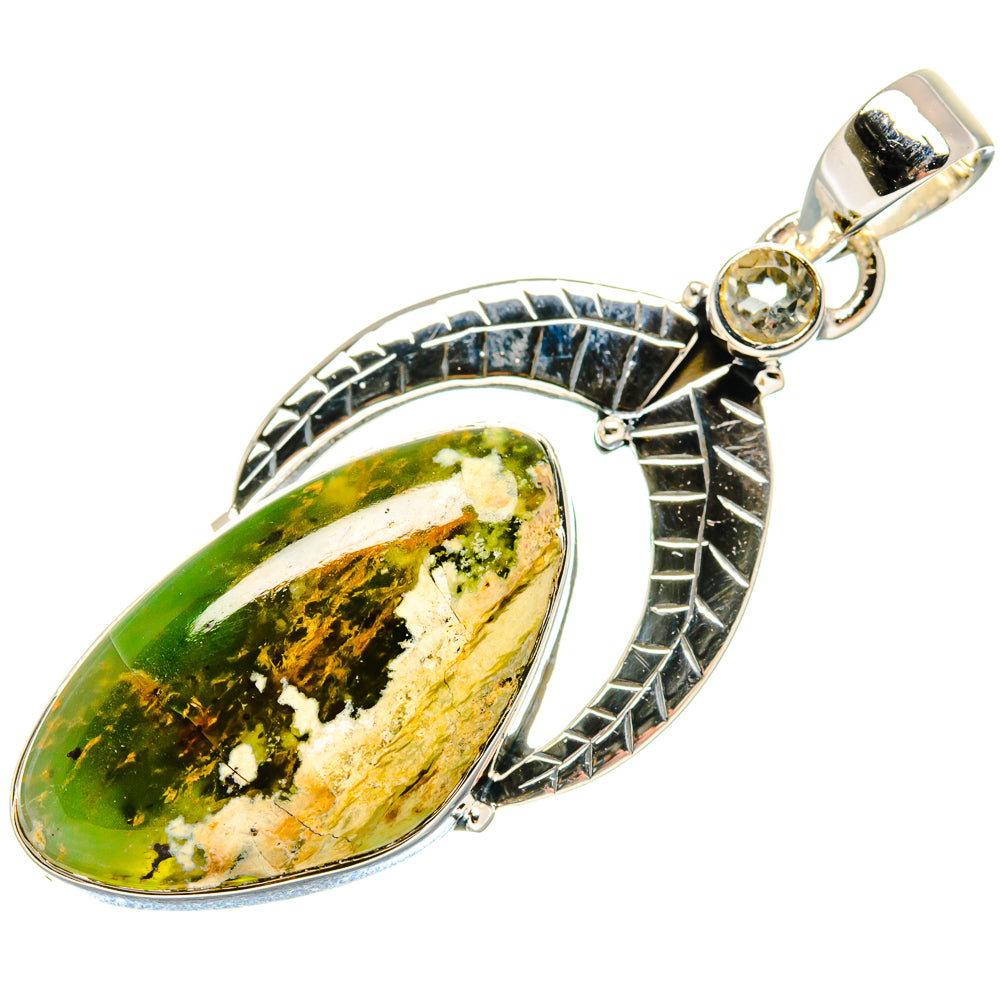 Australian Green Opal Pendants handcrafted by Anasilvercos - PD18192