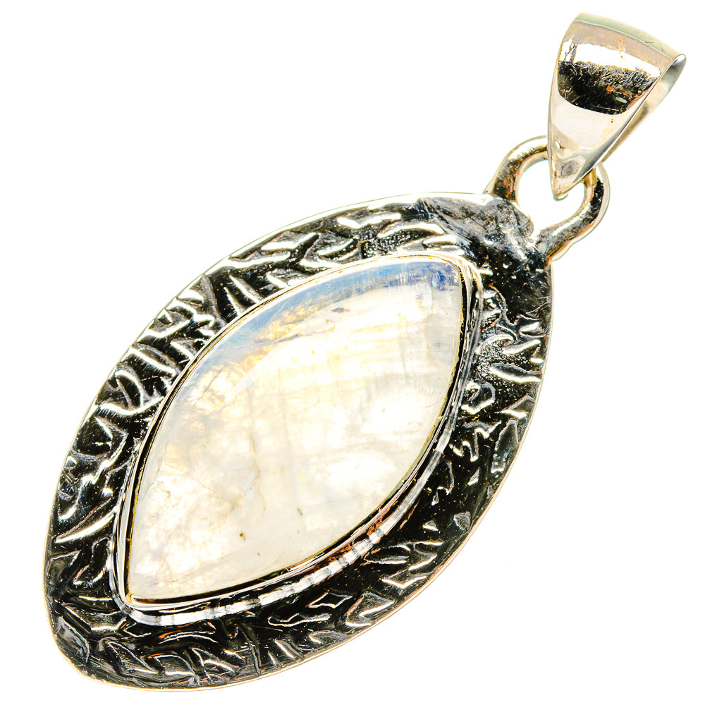 Rainbow Moonstone Pendants handcrafted by Anasilvercos - PD18194