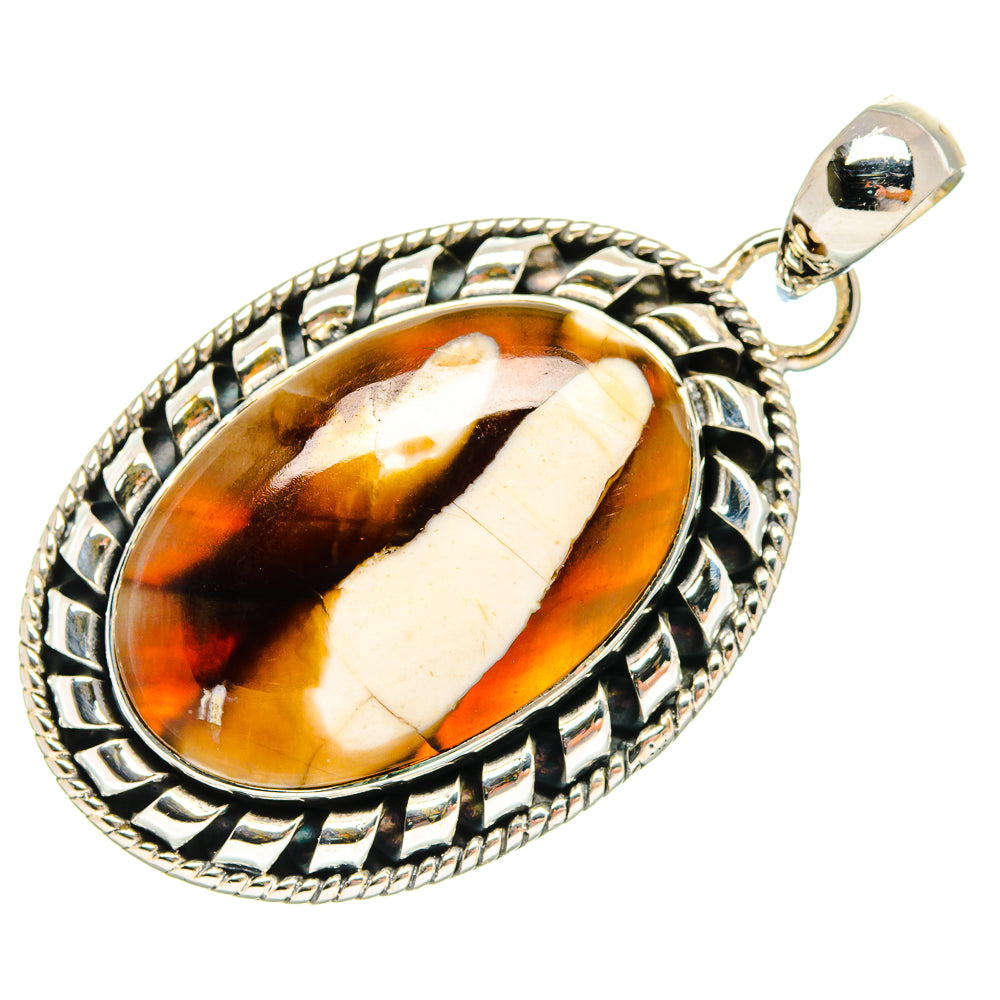 Peanut Wood Jasper Pendants handcrafted by Anasilvercos - PD18207 - Photo 2