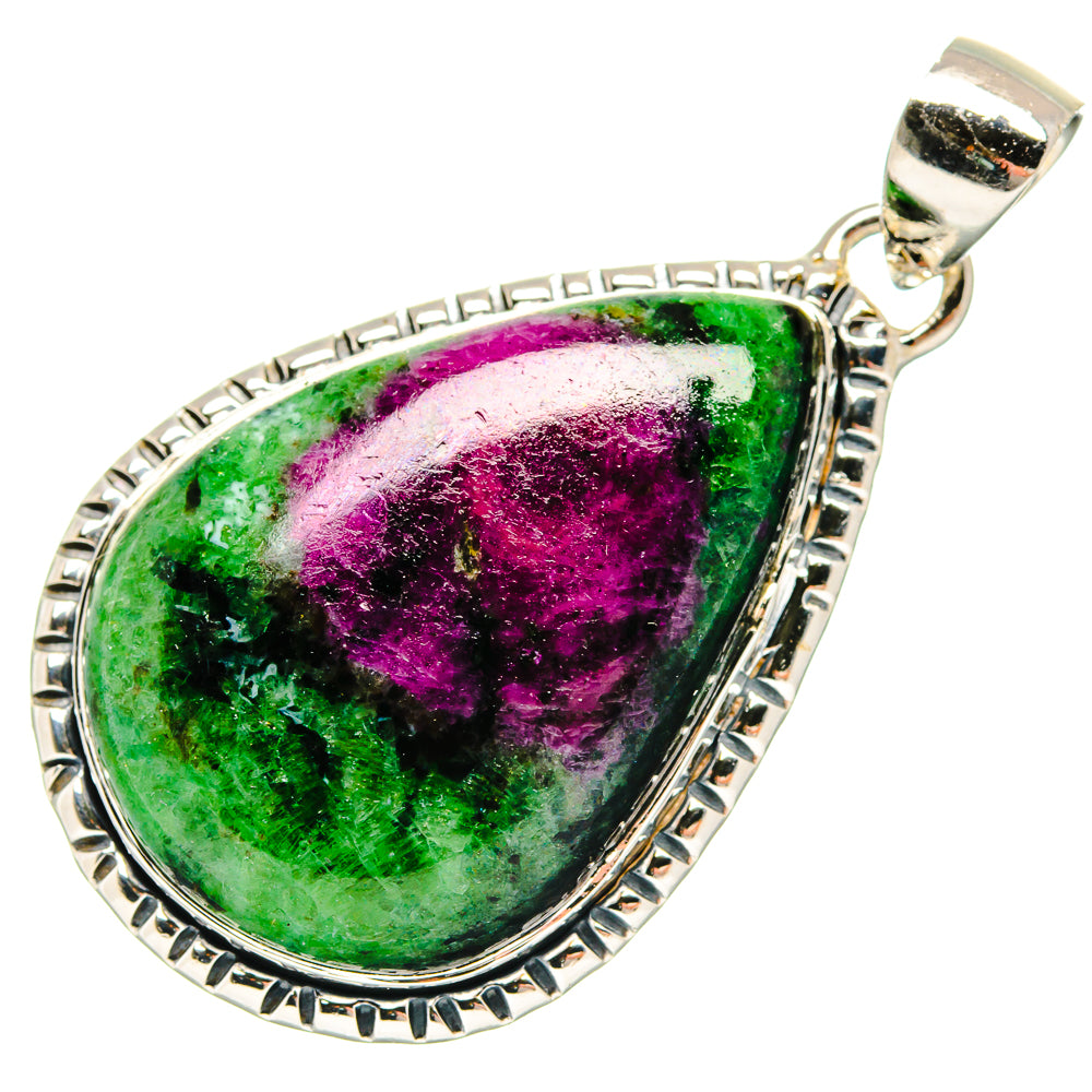 Ruby Zoisite Pendants handcrafted by Anasilvercos - PD18212