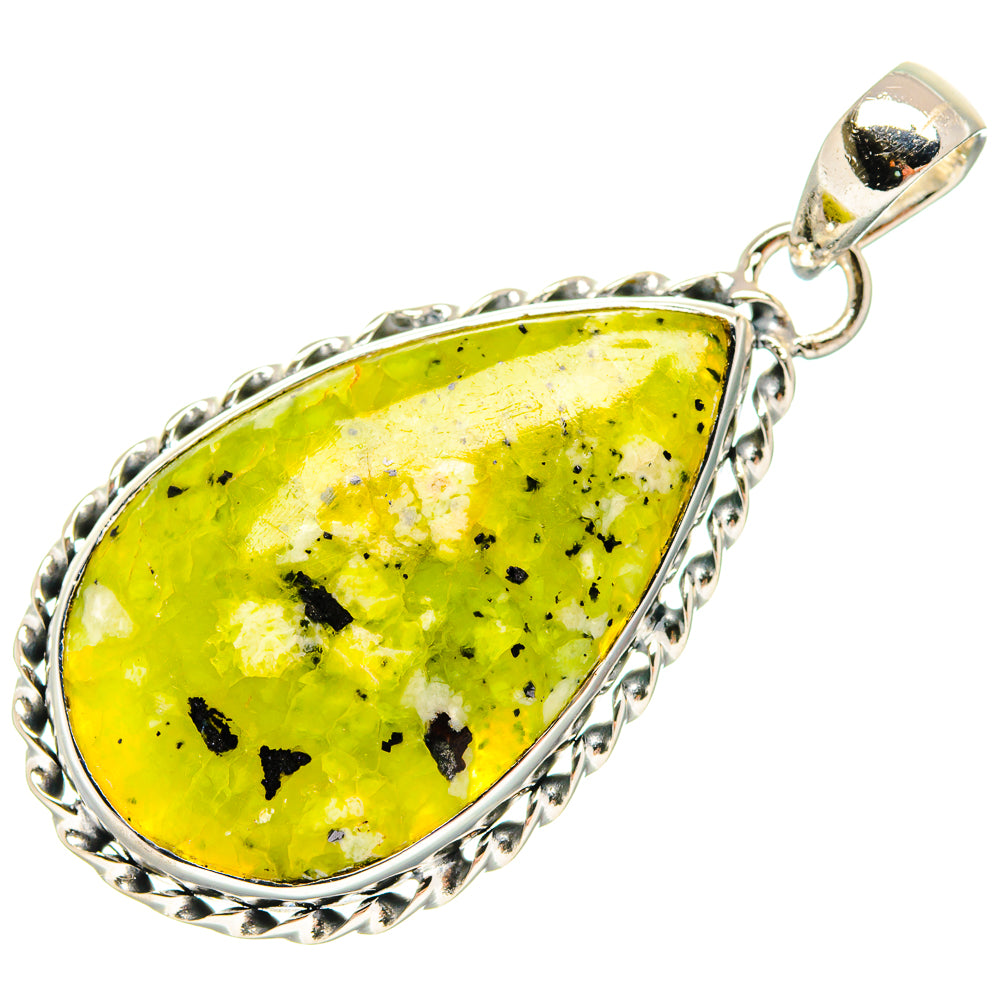African Green Opal Pendants handcrafted by Anasilvercos - PD18213 - Photo 2