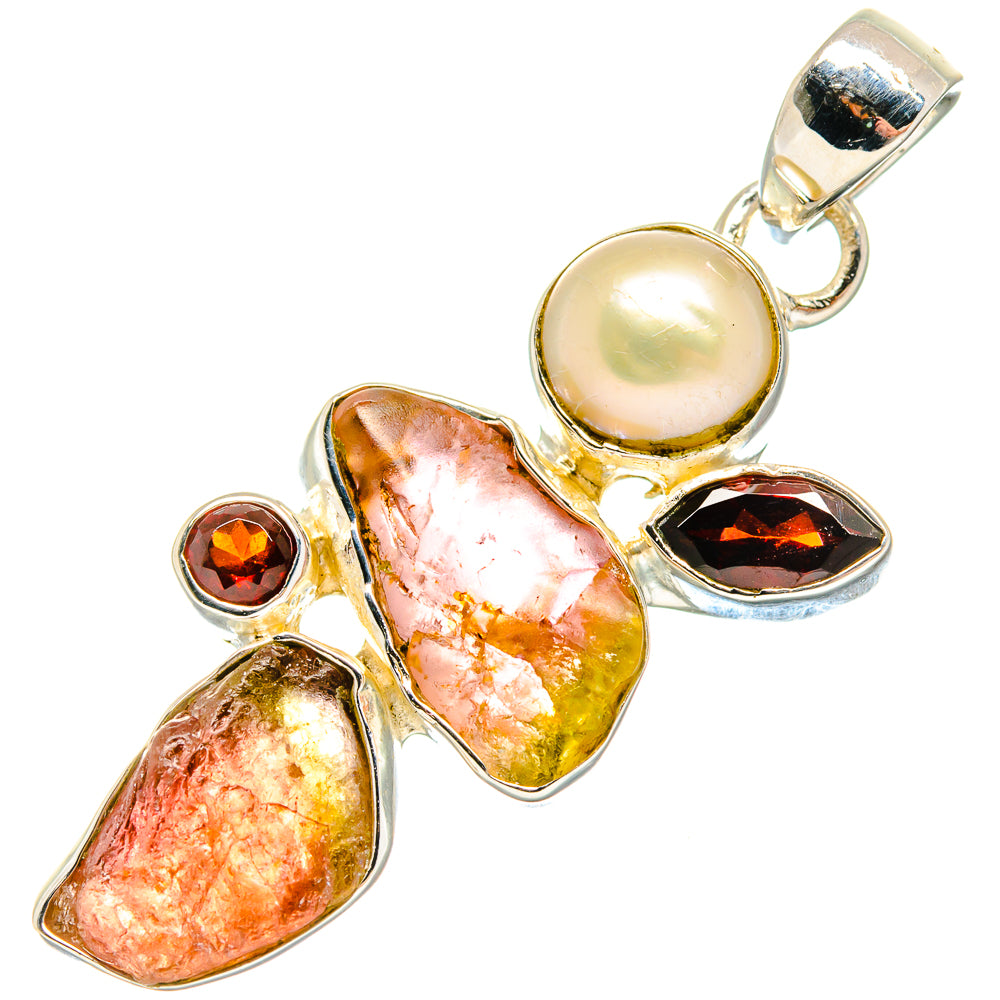 Watermelon Tourmaline Pendants handcrafted by Anasilvercos - PD18218
