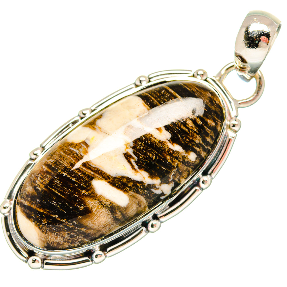 Peanut Wood Jasper Pendants handcrafted by Anasilvercos - PD18228