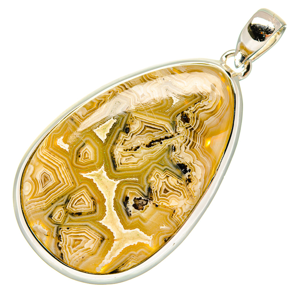 Laguna Lace Agate Pendants handcrafted by Anasilvercos - PD18239