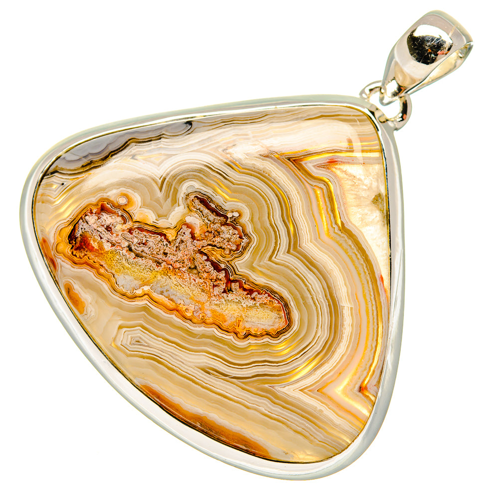 Laguna Lace Agate Pendants handcrafted by Anasilvercos - PD18241