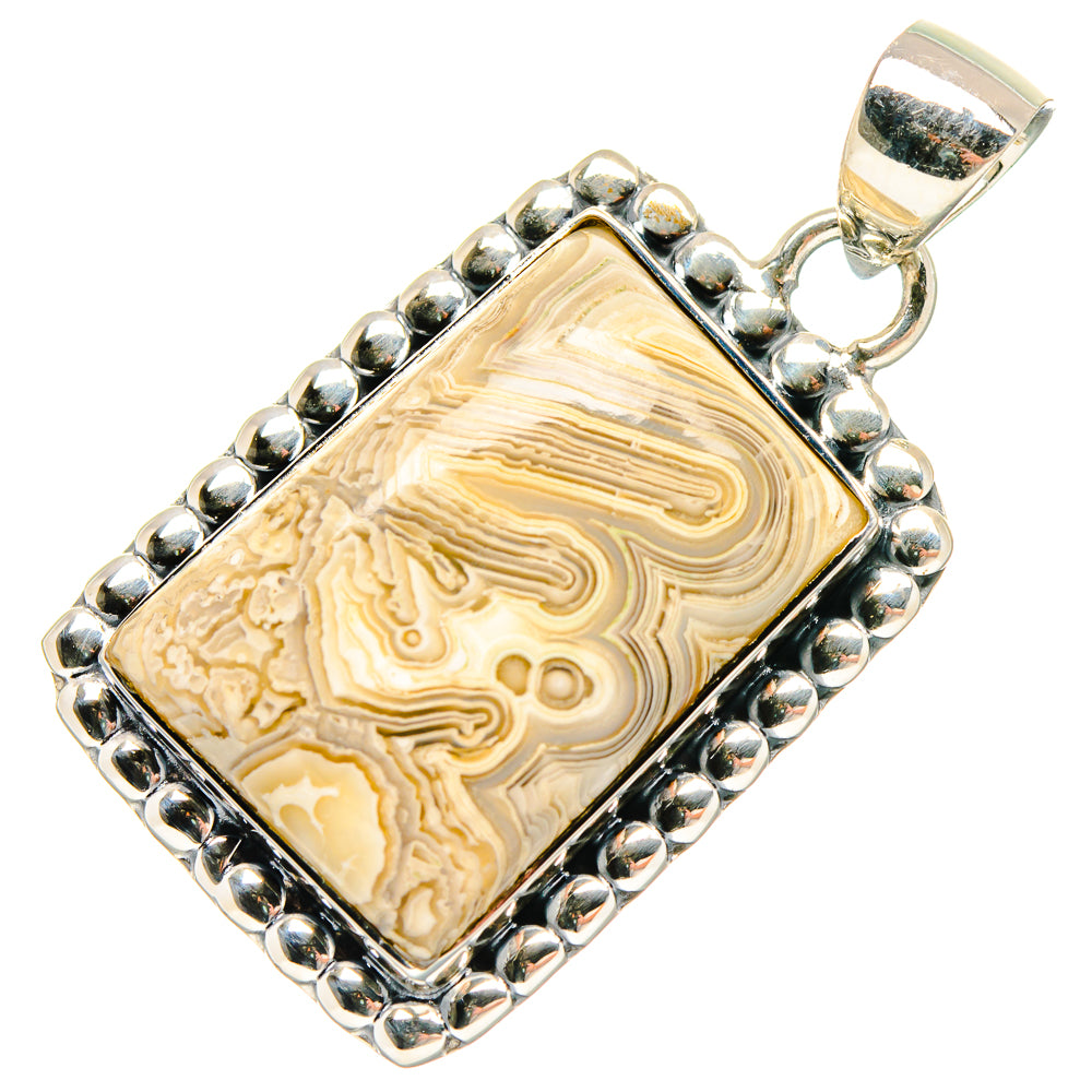 Laguna Lace Agate Pendants handcrafted by Anasilvercos - PD18248 - Photo 2