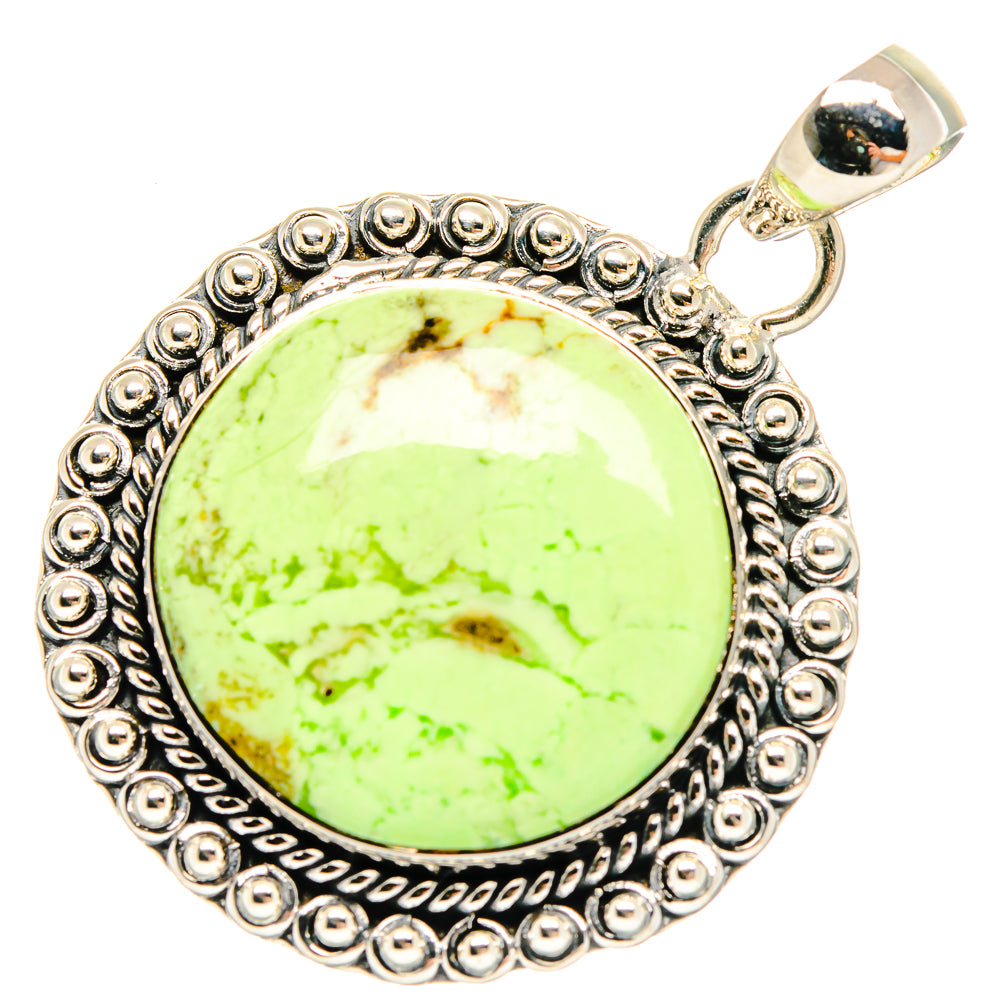 Lemon Chrysoprase Pendants handcrafted by Anasilvercos - PD18255