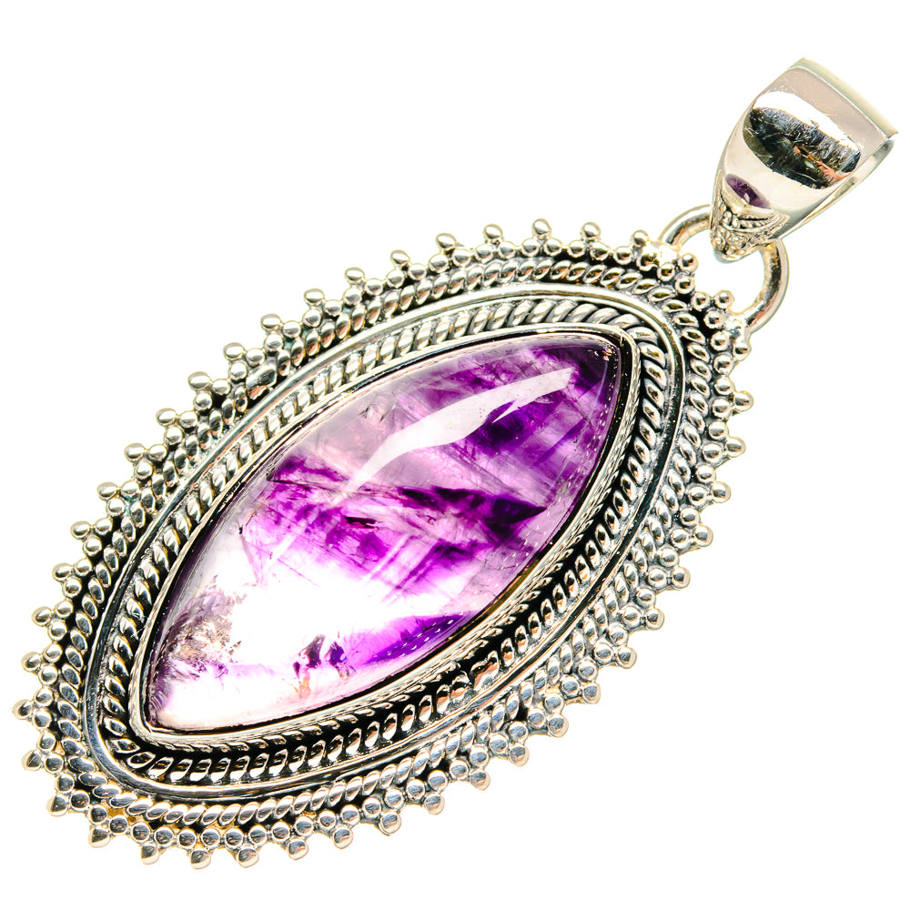 Chevron Amethyst Pendants handcrafted by Anasilvercos - PD18265