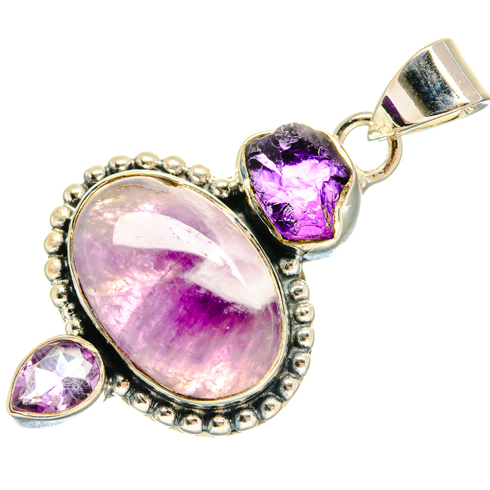 Chevron Amethyst Pendants handcrafted by Anasilvercos - PD18290