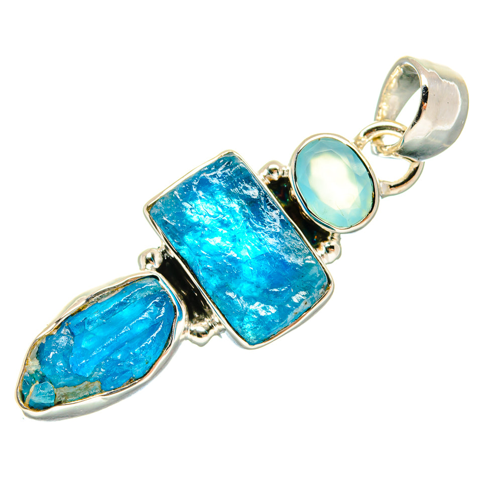 Apatite, Aqua Chalcedony Pendants handcrafted by Anasilvercos - PD18312