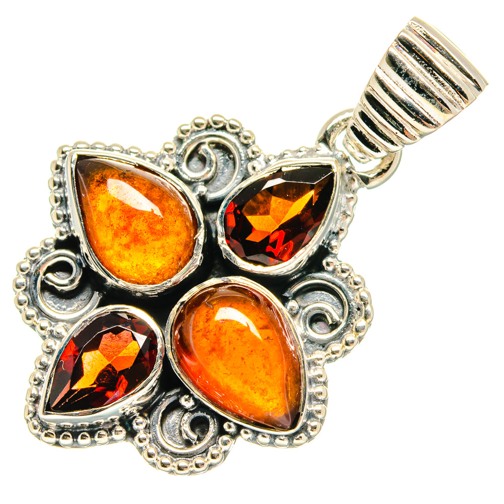 Carnelian, Garnet Pendants handcrafted by Anasilvercos - PD18316