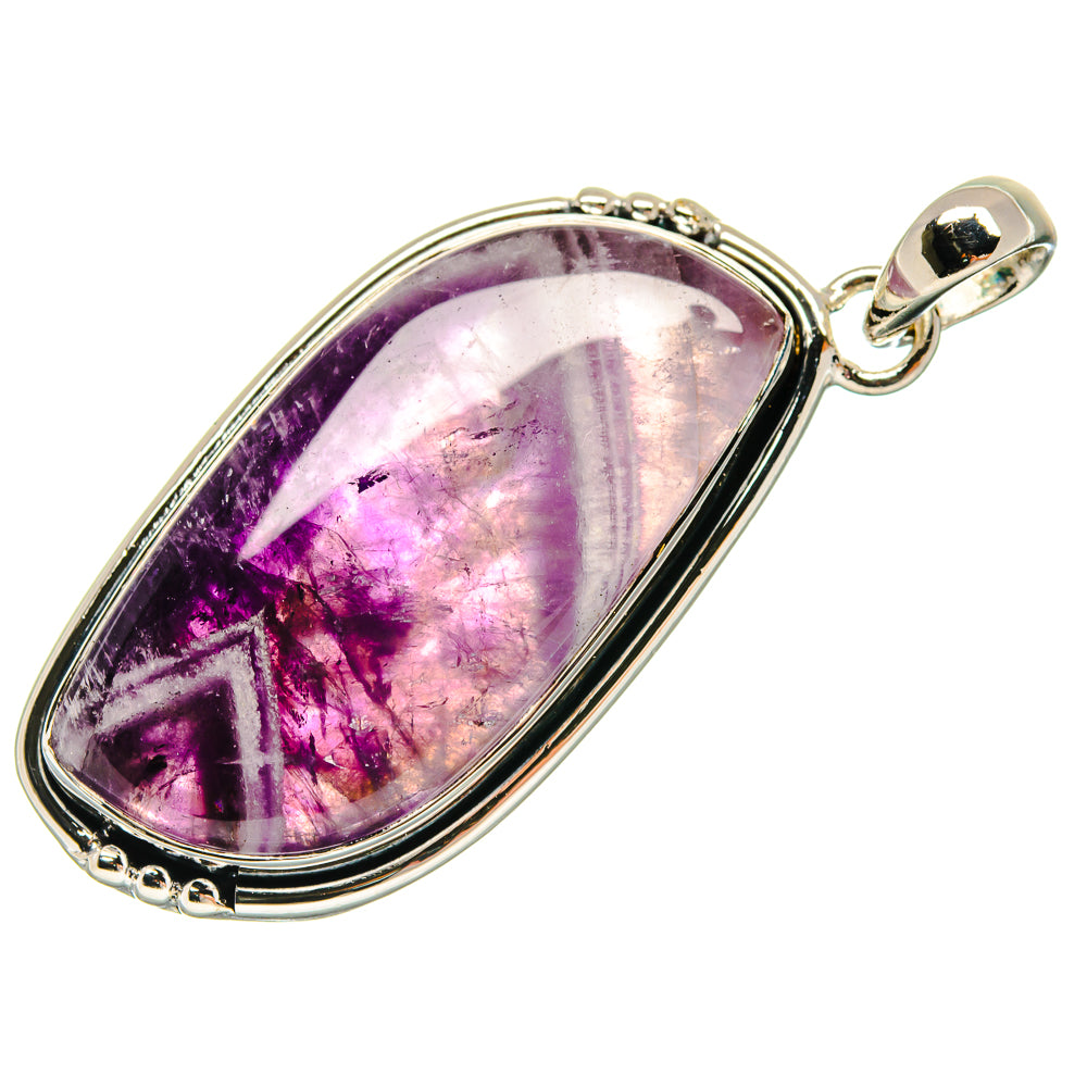 Chevron Amethyst Pendants handcrafted by Anasilvercos - PD18342