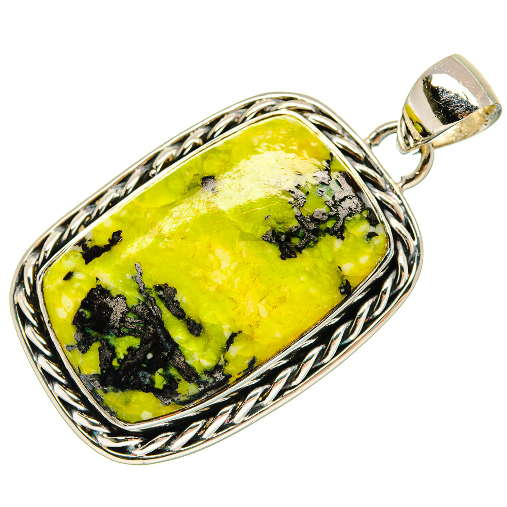 African Green Opal Pendants handcrafted by Anasilvercos - PD18346 - Photo 2